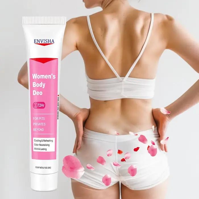 Crème hydratante et nourrissante ENVISHA pour peau sensible des femmes corps aisselles fesses soins quotidiens moments spéciaux