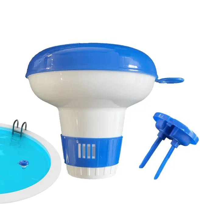 Grandes outils de nettoyage de piscine de luxe de 5 pouces, distributeur de chlore, bleu et blanc, outil de piscine flottant, tablette, fournisseur automatique