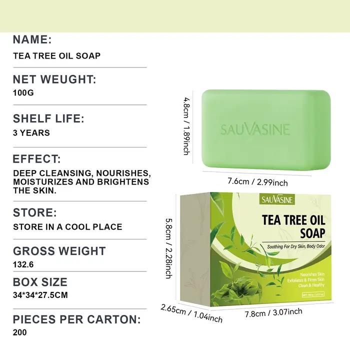 Savon à l'huile d'arbre à thé pour hommes et femmes