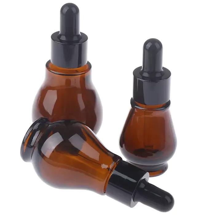 Compte-gouttes en verre brun africain HI avec pipent pour huile essentielle