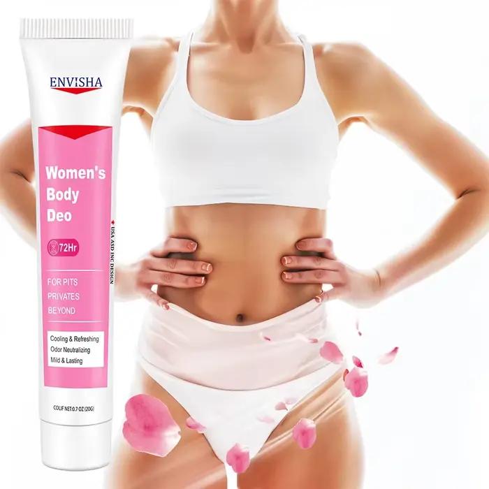 Crème hydratante et nourrissante ENVISHA pour peau sensible des femmes corps aisselles fesses soins quotidiens moments spéciaux