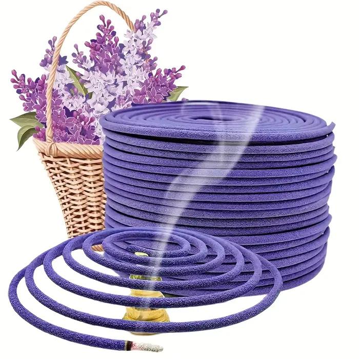 Rouleaux d'aromathérapie à la lavande - 20/60/80 spirales naturelles | Brûlure longue durée (4 heures) | Parfait pour