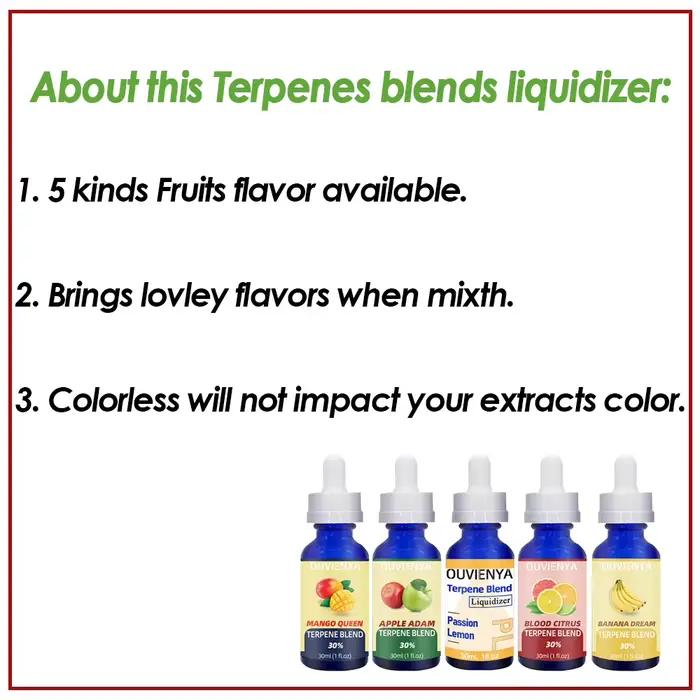 OUVIENYA 1 bouteille d'huile essentielle de liquide de mélange Terpenes avec 5 saveurs pour une diluer parfaitement avec différents types d'extractions de plantes