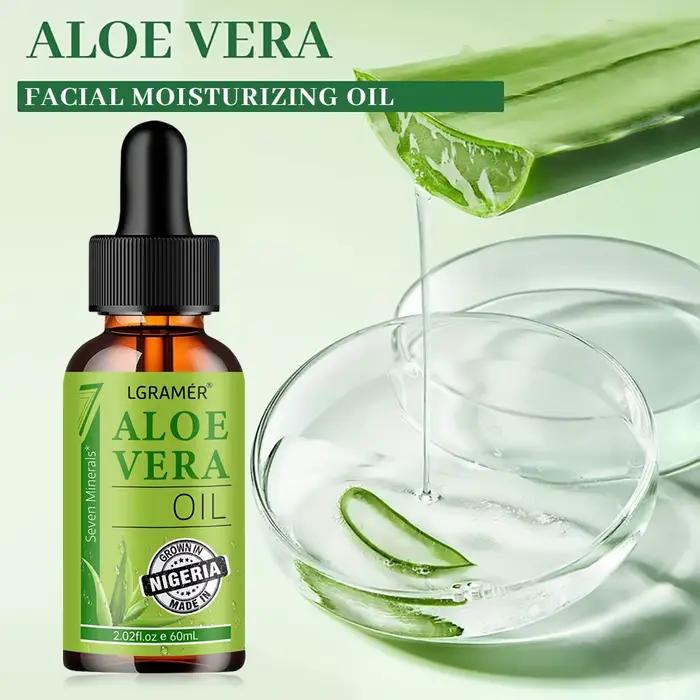 L'huile hydratante pour le visage à l'aloe vera maintient la peau humide tendre lisse pénètre profondément améliore la