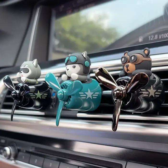 2/17 recharge avion rotatif désodorisant de voiture pilote évent clip intérieur accessoires décoration ornement parfum