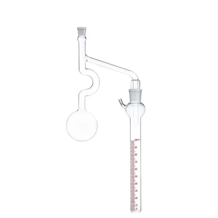 Ensemble d'équipement de Distillation sous vide de pétrole, Quartz à haute teneur en Borosilicate, huile lubrifiante, cire, cylindre de mesure, bécher sous vide JVLAB