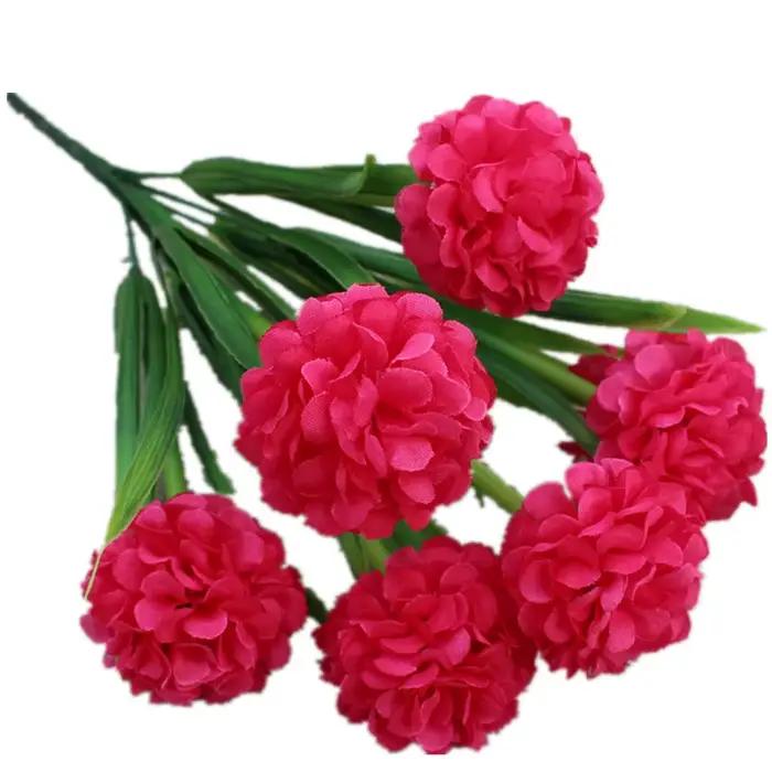 Fleurs d'hortensia artificielles en soie, boules d'oignon, Bouquet de demoiselle d'honneur, décor de fête de mariage, fournitures florales, centre de table