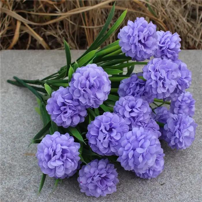 Fleurs d'hortensia artificielles en soie, boules d'oignon, Bouquet de demoiselle d'honneur, décor de fête de mariage, fournitures florales, centre de table