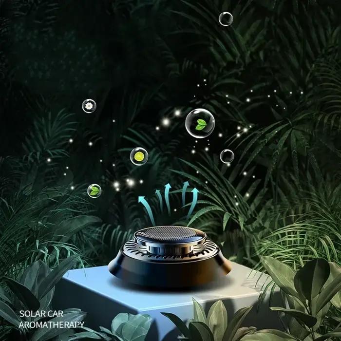 Aromathérapie de voiture à énergie solaire rotation automatique