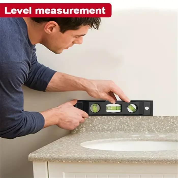 Mini niveau magnétique pour usage domestique, niveleur portable pour l'installation d'appareils, adapté aux outils de réparation ménagers