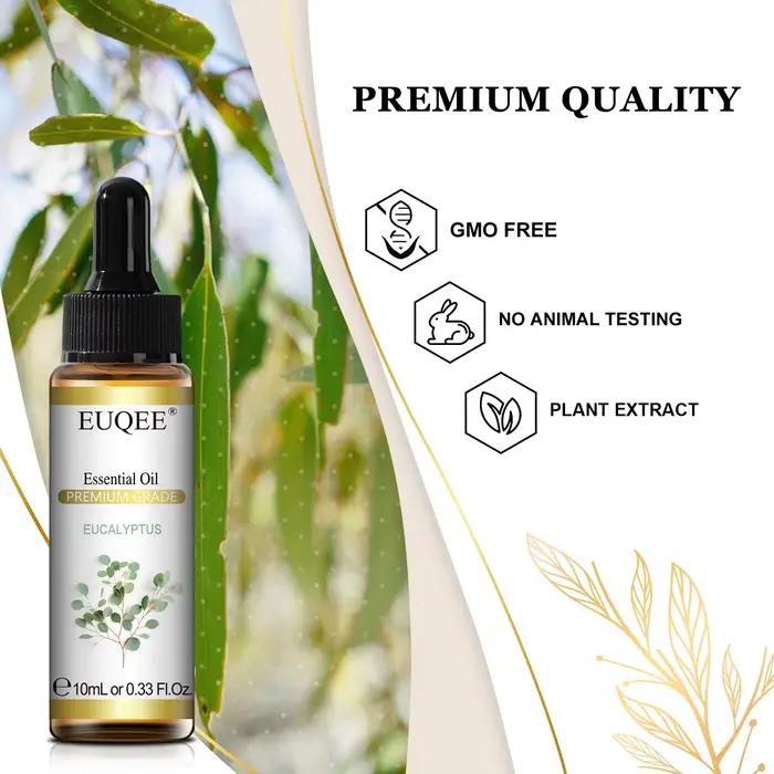 EUQEE 10ML huiles essentielles naturelles Eucalyptus menthe verte vanille lavande citron huile d'organo pour