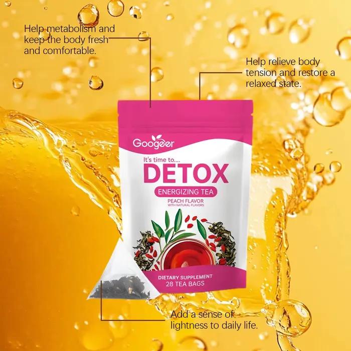 Googeer 28 sachets de thé détoxifiant aux herbes pour soulager l'abdomen