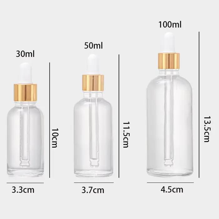 Bouteilles compte-gouttes 5ml 10ml 15ml 20ml 30ml 50ml 100ml