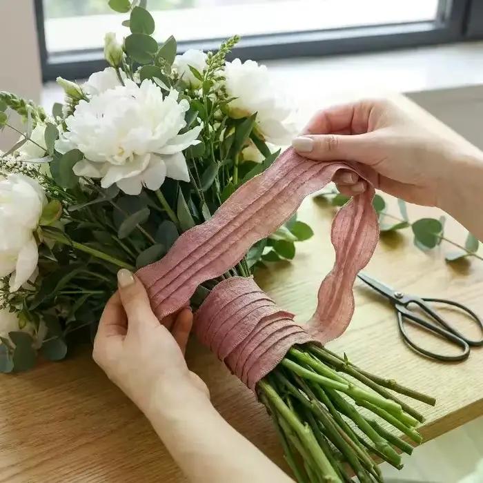 1 rouleau de ruban en fil de queue de poisson uni, pour invitation de mariage, bouquets de fleurs, fête d'anniversaire, emballage de cadeaux, ruban en dentelle, décoration