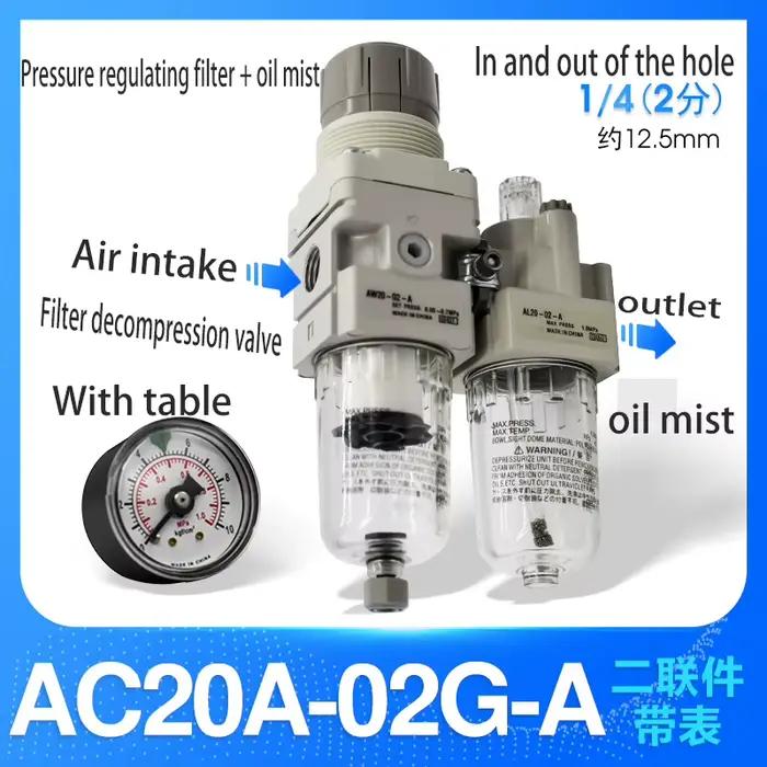 Mathiateur de filtre à eau huile Filtre régulateur de pression valv AR AW20 30 40-02-03-04 AC20 30 AR20-02-A AR30-03BG-A AC30A-03G-A