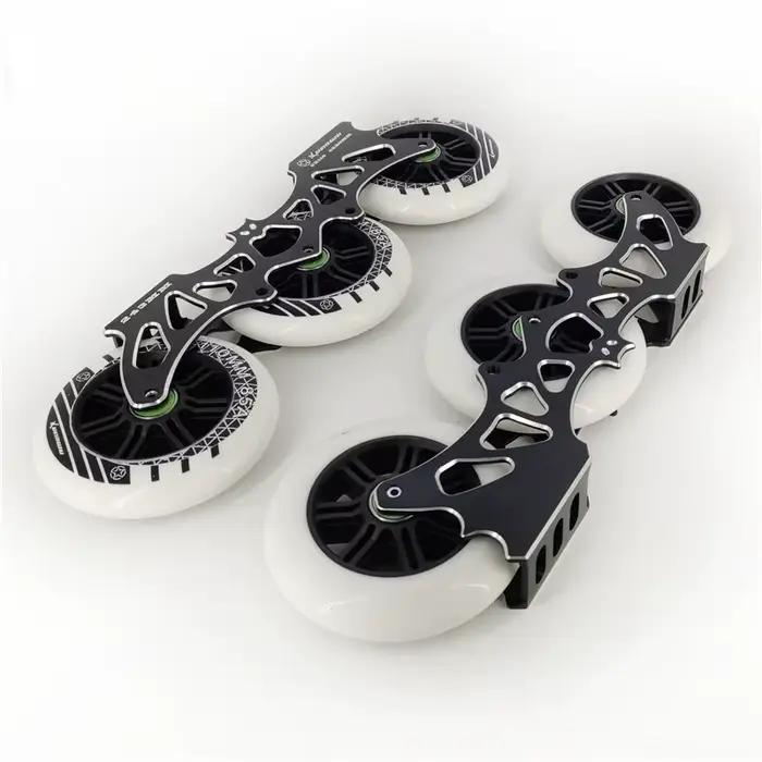 3 roues 110mm 4 roues 80mm 243mm patins en ligne cadre M7 patins à rouleaux en alliage base de patinage 3X110mm 4X80mm super léger