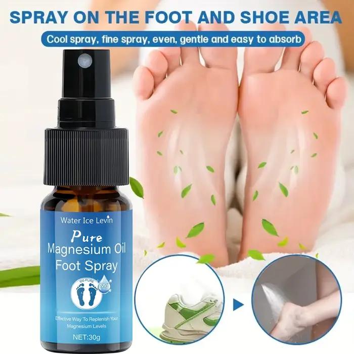 Spray pour les pieds à l'huile de magnésium pur avec vitamine E - Soin