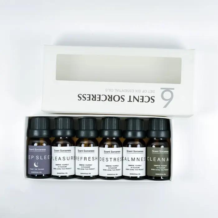 10ml ensemble d'huiles essentielles 6 pièces climatisation propre rafraîchir Destress sommeil profond plaisir diffuseur aromathérapie Massage huile de parfum