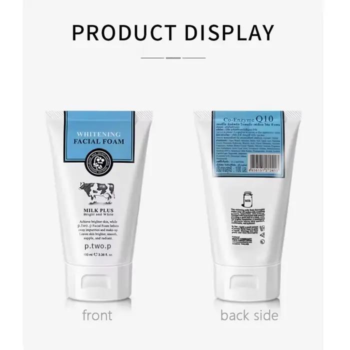 PTWOP blanchissant nettoyant pour le visage mousse hydratant en profondeur