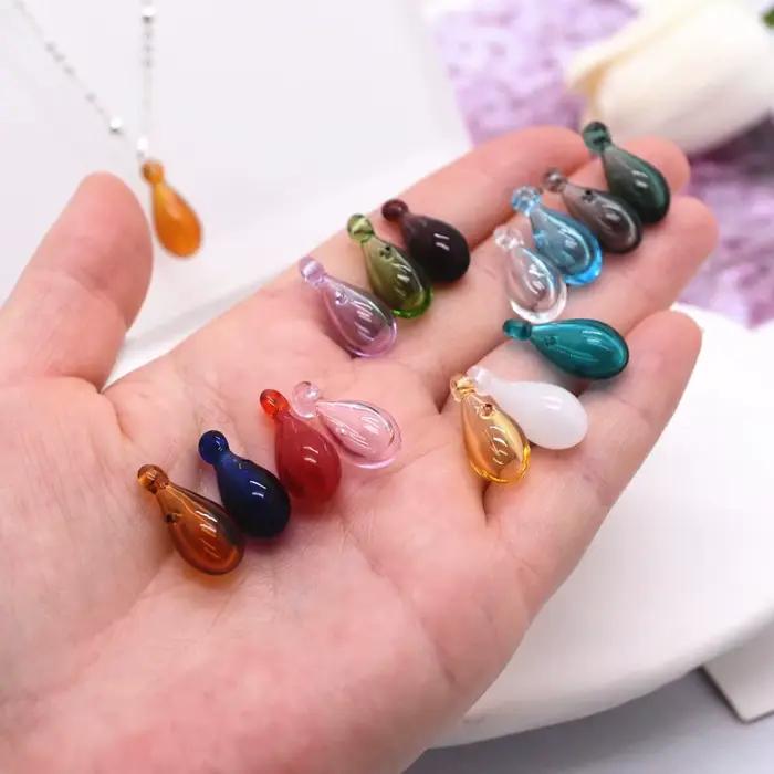 Pendentifs larmes de sirène diffuseur de parfum en verre rechargeable huile essentielle aromathérapie diffuseur de parfum boule pour la fabrication de bijoux