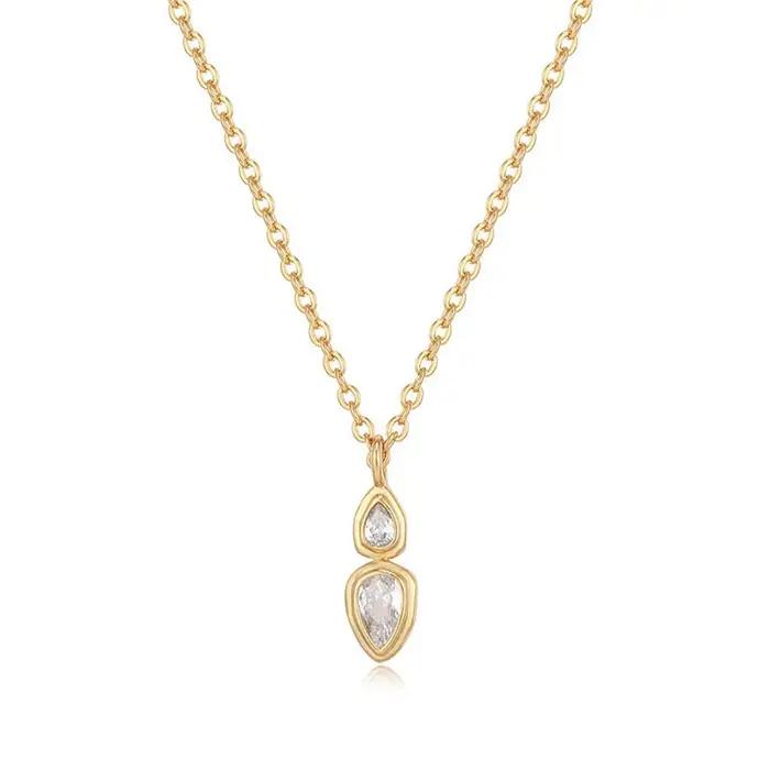 Multi Zcomprend-Collier Pendentif Rond Elliptique, Règle Minimaliste, Placage à la Mode pour la Protection des Documents