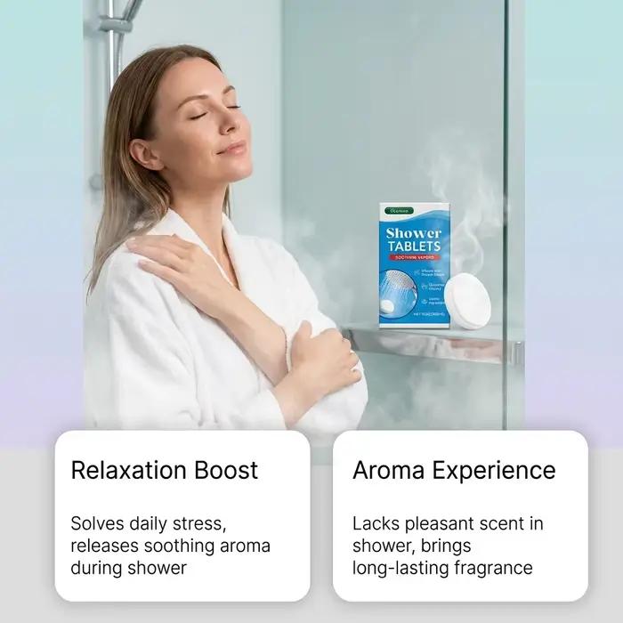 Tablettes de douche aromathérapeutiques hydratantes