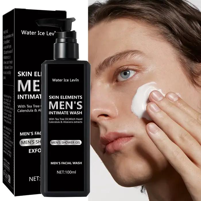 Nettoyant pour le visage pour hommes 100ML pour le nettoyage et le bain quotidiens, adapté aux peaux grasses, apaisant, purifiant et nettoyant