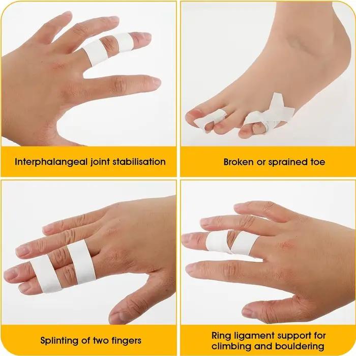 Rouleau de ruban adhésif athlétique blanc pour les doigts, 1/3/5 rouleaux, sans résidus collants et faciles à déchirer, pour l'escalade, le Jiu-Jitsu, le grappin