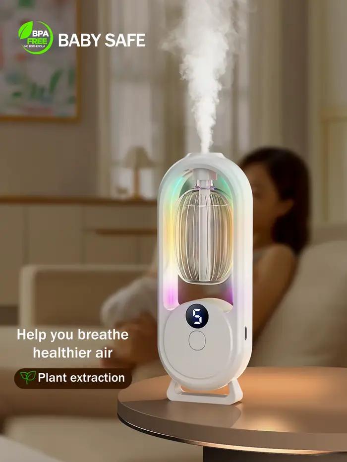 Diffuseur d'aromathérapie portable rechargeable - Machine de thérapie aux huiles essentielles - 6 types d'huiles