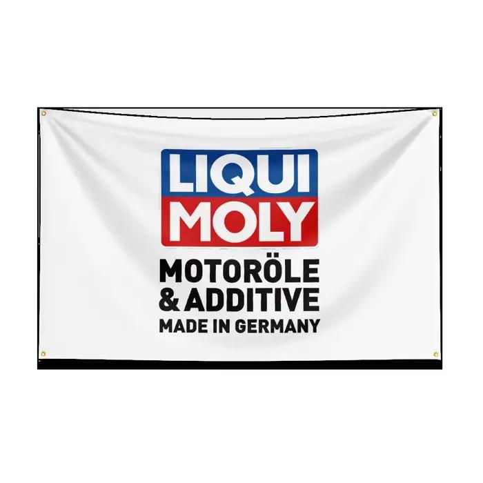 Drapeau d'huile de voiture à moteur L-LIQUIMOLYs, 3x5 pieds, atelier de course, bannières de voiture, tapisserie d'extérieur pour décoration d'huile moteur