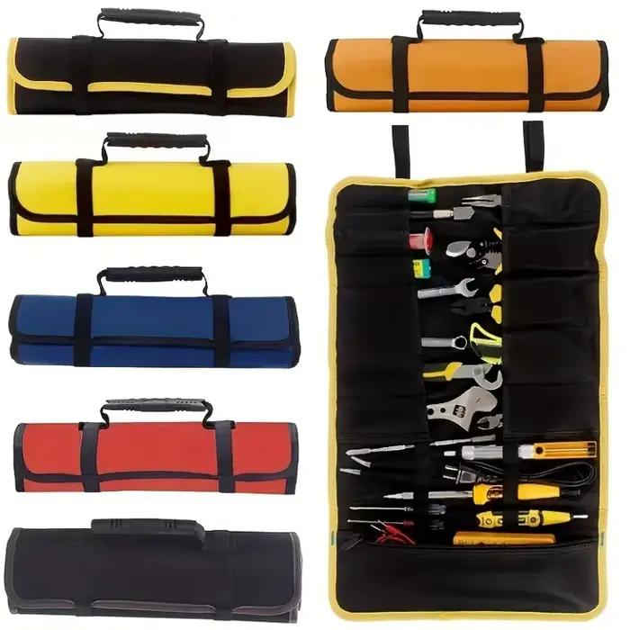 Sacs de rangement pour outils avec pochettes, rangement d'outils portable et durable, parfait pour les bricoleurs, les propriétaires de camping-cars