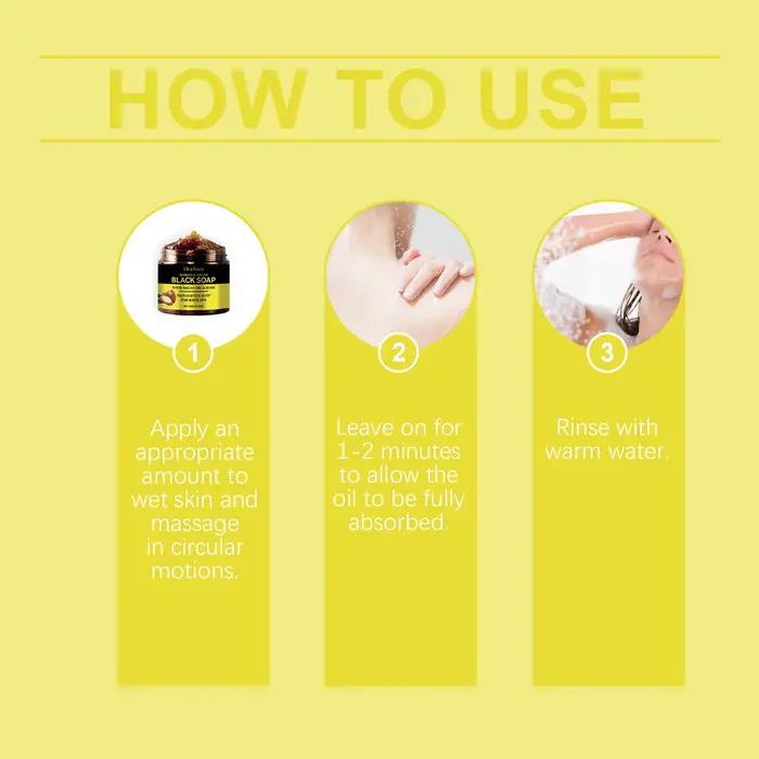 180g Savon noir à l'argan marocain Nettoyage en profondeur et hydratant longue durée Exfoliation douce et peau lisse
