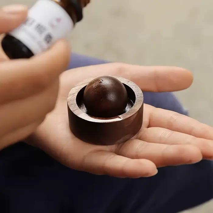 Diffuseurs d'huiles essentielles en bois élégants, conception sphérique, aucune électricité nécessaire, diffuseur pour parfum de pièce, 1 pièce