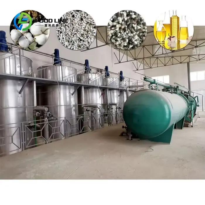 Usine de raffinage de traitement d'huile de graines de coton personnalisée 100 tonnes 150T, équipement de Production d'huile comestible de grande capacité