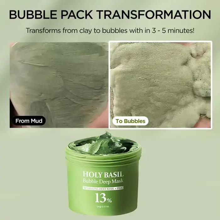 Masque Nettoyant Moussant au Basilic Sacré 90g – Hydratant