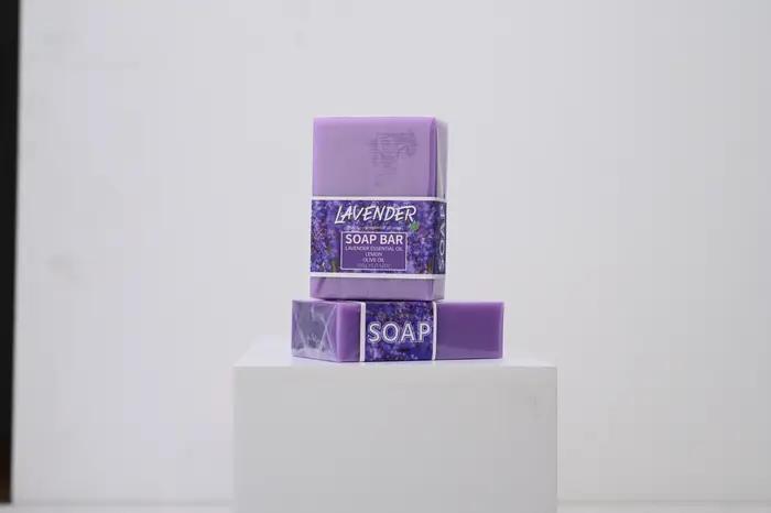 100g huile de lavande fait à la main glycérine barre de savon corps visage