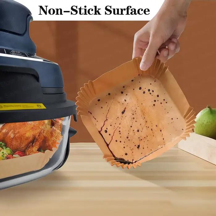 Doublures en papier jetables pour friteuse à Air Ninja Crispi FN101, 4 QT et 6 tasses, conteneurs en verre, tapis en papier parchemin antiadhésif