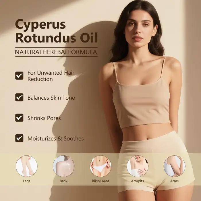 Huile de Cyperus Rotundus 100% pure et naturelle pour l'épilation