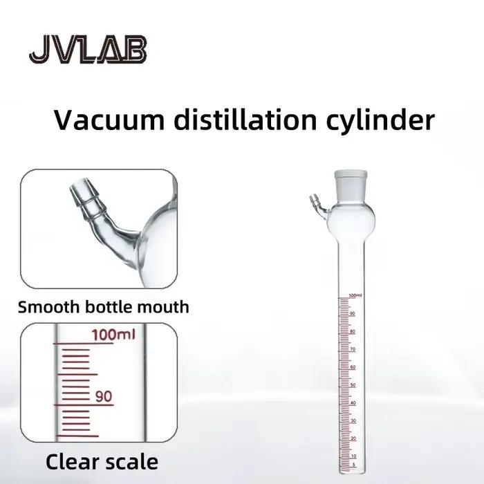 Ensemble d'équipement de Distillation sous vide de pétrole, Quartz à haute teneur en Borosilicate, huile lubrifiante, cire, cylindre de mesure, bécher sous vide JVLAB