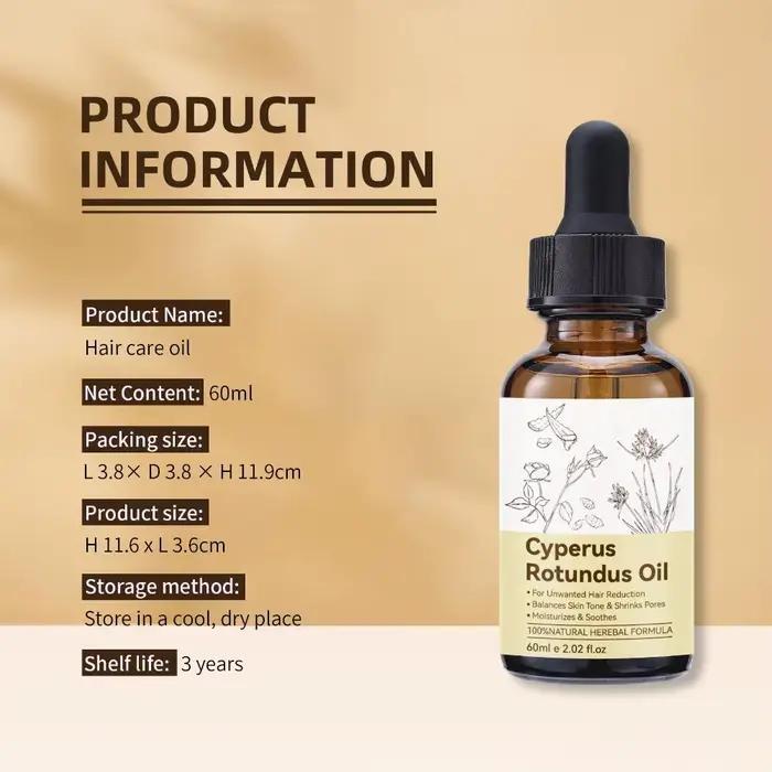 Huile de Cyperus Rotundus 100% pure et naturelle pour l'épilation