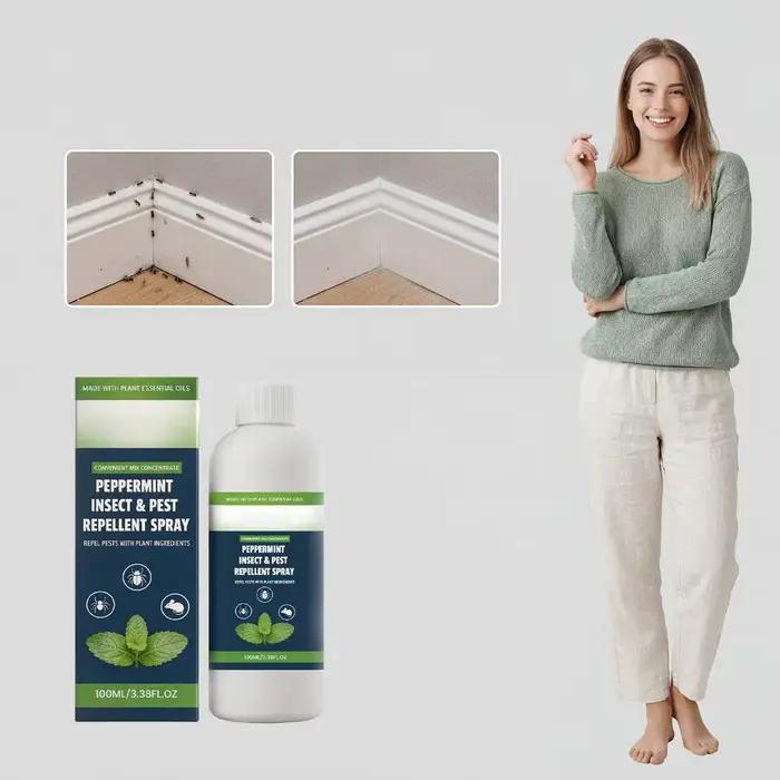 Spray Répulsif Concentré Contre les Nuisibles Huile Naturelle de Citronnelle et Menthe Poivrée Anti-Insectes Araignées Rongeurs Pour Jardin Intérieur Sûr pour les Animaux de Compagnie