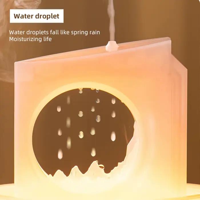 Zen Rain Clouds Diffuseur d'arôme Humidificateur d'air ultrasonique Machine d'huile essentielle pour la décoration de bureau à la maison avec 3 lampes colorées