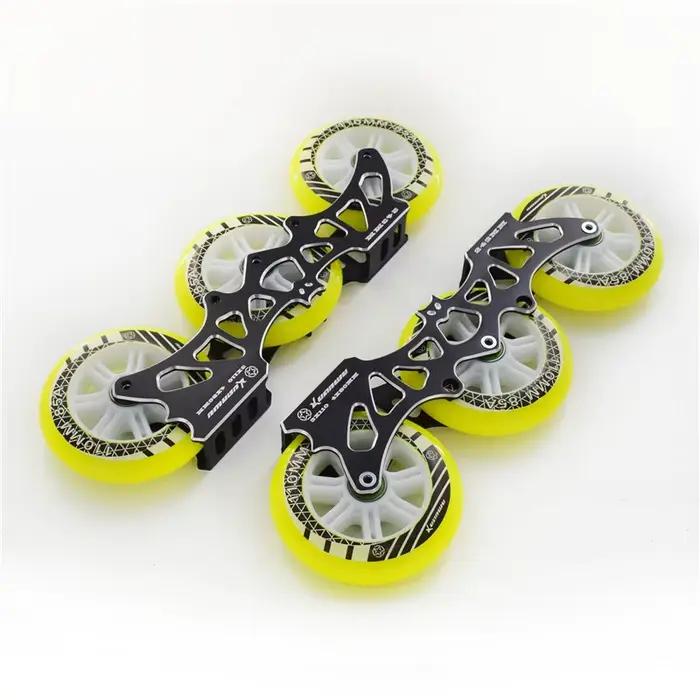 3 roues 110mm 4 roues 80mm 243mm patins en ligne cadre M7 patins à rouleaux en alliage base de patinage 3X110mm 4X80mm super léger
