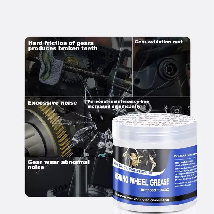 Graisse pour moulinet de pêche 50g/100g, huile pour moulinet de pêche, accessoires efficaces pour l'entretien du moulinet de pêche, lubrifiant pour moulinet de pêche