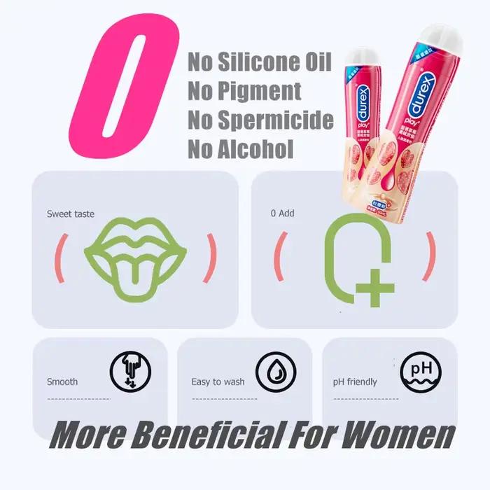 Durex play lubrifiant 5 Types à base de silicium 50ml lubrifiant à base d'eau léchable huile de Massage orgasme Anal Vaginal sexe lubrifiant jouets