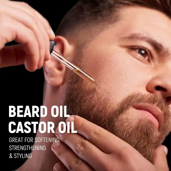 Huile essentielle de barbe riche en huile de ricin