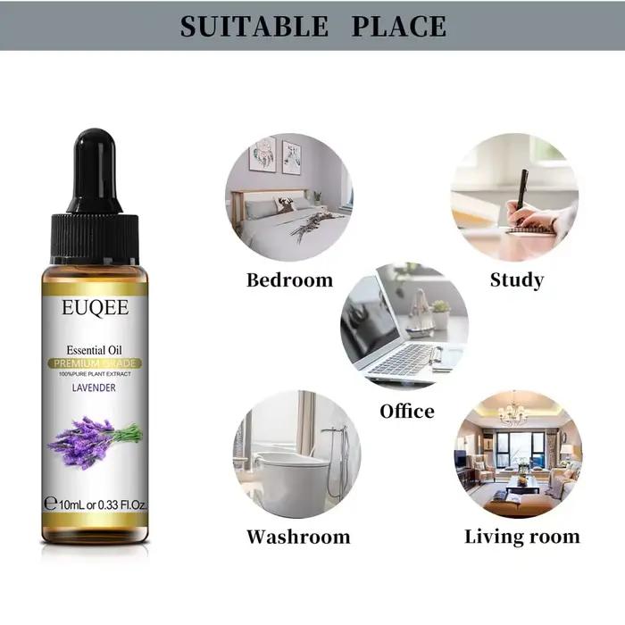 EUQEE huile essentielle Pure citron Eucalyptus Neroli lavande vanille bois de santal 10ml huiles aromatiques avec compte-gouttes pour diffuseur Humidifie