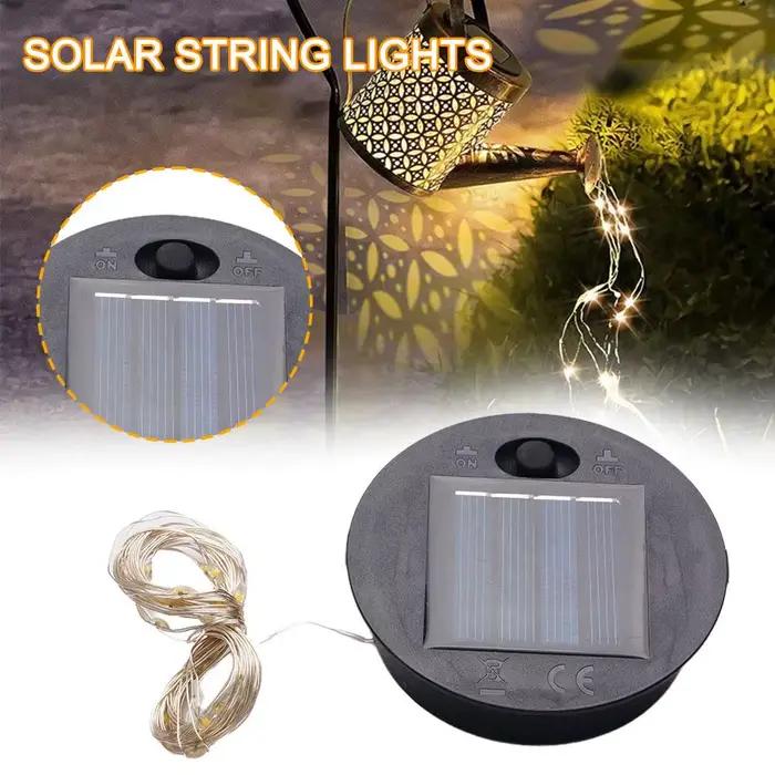Guirlande solaire de remplacement, panneau solaire suspendu pour l'extérieur, lanternes solaires, pièces étanches, accessoires de voie de jardin