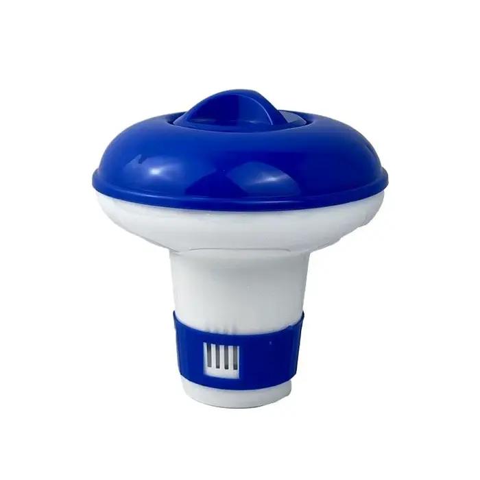 Distributeur de chlore flottant pour piscine de 5 pouces avec aérations réglables et couvercle anti-fuite pour piscines intérieures et extérieures, spas et bains à remous