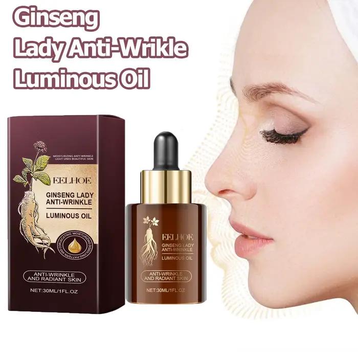 Extrait de Ginseng huile essentielle pour le visage raffermissant estompe les ridules hydratant rajeunissement de la